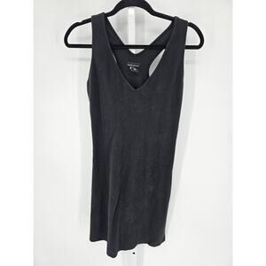 Moda International Women's Black Cotton Blend V-Neck Racerback Tank Top Size L